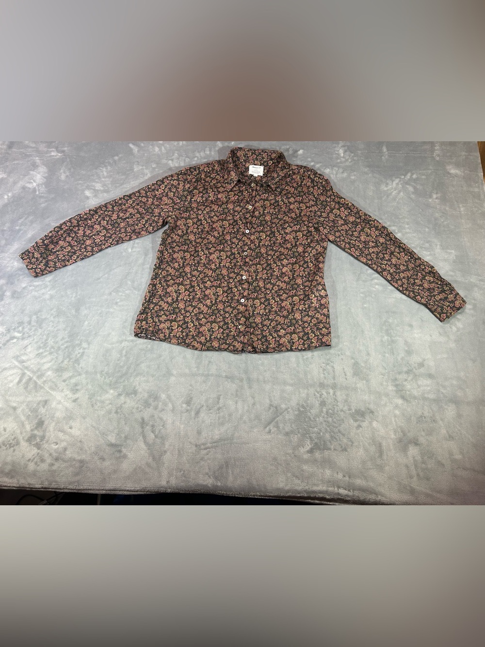 Maison 123 Women’s Button Up Floral Top -size Small 100% Cotton